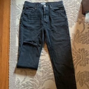 Revolve Agolde Riley High Rise Straight Leg Crop